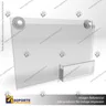 PORTA GRAFICA ACRILICO CON TARJETERO A5 (14.8*21 CMS) MURO HORIZONTAL 2 MM + VENTOSAS, photo 1