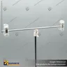 PORTA GRAFICA MINI T EXTENSIBLE MEDIDA AJUSTABLE 19.5*30 A 53 CMS CON PINZAS Y BASE CUADRADA METAL, photo 3