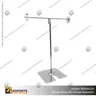 PORTA GRAFICA MINI T EXTENSIBLE MEDIDA AJUSTABLE 19.5*30 A 53 CMS CON PINZAS Y BASE CUADRADA METAL, photo 6