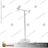 PORTA GRAFICA MINI T EXTENSIBLE MEDIDA AJUSTABLE 19.5*30 A 53 CMS CON PINZAS Y BASE REDONDA DE ABS, photo 6