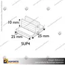 PORTA STOPPER CON ADHESIVO 25*10*25 MM ESPESOR GRAFICA 1-2 MM, photo 4