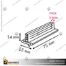 PORTA STOPPER CON ADHESIVO 75*14*25 MM ESPESOR GRAFICA 1-3 MM, photo 8