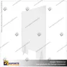 SEPARADOR DE MESON ACRILICO 4 MM 58*80 CMS VERTICAL SIN VENTANILLA CON ENSAMBLE ACRILICO, photo 1