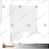 SEPARADOR DE MESON ACRILICO 4 MM 80*58 CMS HORIZONTAL SIN VENTANILLA CON ESCUADRA ABS PARA ARMADO, photo 1