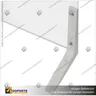 SET BASE SOPORTE ESCUADRA ABS 14*14 CMS (2 UNIDS) PARA SEPARADOR DE MESON, photo 2