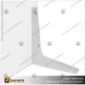 SET BASE SOPORTE ESCUADRA ABS 14*14 CMS (2 UNIDS) PARA SEPARADOR DE MESON, photo 3