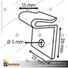SOPORTE CLIP PARA TECHO TIPO L 15*20 MM, photo 3