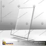 TARJETERO EN PORTA GRAFICA ACRILICO A6 (10.5*14.8 CMS) FORMATO L VERTICAL 1.5 MM, photo 1