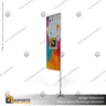 MASTIL RECTO ALUMINIO 320*80 CMS PARA BANDERA PUBLICITARIA (C10), photo 4