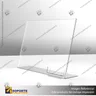 TARJETERO EN PORTA GRAFICA ACRILICO A3 (29.7*42 CMS) FORMATO L HORIZONTAL 2.5 MM, photo 3