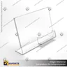 TARJETERO EN PORTA GRAFICA ACRILICO A5 (14.8*21 CMS) FORMATO L HORIZONTAL 1.5 MM, photo 3