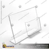 PORTA FOLLETO EN PORTA GRAFICA ACRILICO A5 (14.8*21 CMS) FORMATO L HORIZONTAL 1.5 MM, photo 2