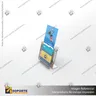 PORTA FOLLETO EN PORTA GRAFICA ACRILICO A6 (10.5*14.8 CMS) FORMATO L HORIZONTAL 1.5 MM, photo 1