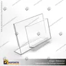 PORTA FOLLETO EN PORTA GRAFICA ACRILICO A6 (10.5*14.8 CMS) FORMATO L HORIZONTAL 1.5 MM, photo 2