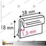 SOPORTE GRAFICA ADHESIVO 38*18 MM ESPESOR GRAFICA 1.5 MM, photo 6