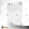 PORTA GRAFICA ACRILICO CON PORTA FOLLETO A4 (21*29.7 CMS) MURO VERTICAL 2 MM + VENTOSAS, photo 1