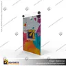 PORTA GRAFICA ACRILICO A5 (14.8*21 CMS) FORMATO MURO VERTICAL 1.5 MM + SET EMBELLECEDORES, photo 7
