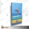 PORTA GRAFICA ACRILICO CON PORTA FOLLETO A6 (10.5*14.8 CMS) MURO VERTICAL 2 MM + SET EMBELLECEDOR, photo 1