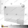 PORTA GRAFICA ACRILICO CON PORTA FOLLETO A3 (29.7*42 CMS) MURO HORIZONTAL 2 MM + VENTOSAS, photo 2