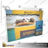PORTA GRAFICA ACRILICO CON PORTA FOLLETO A3 (29.7*42 CMS) MURO HORIZONTAL 2 MM + VENTOSAS, photo 3