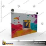 PORTA GRAFICA ACRILICO A5 (14.8*21 CMS) FORMATO MURO HORIZONTAL 1.5 MM + SET EMBELLECEDORES, photo 2