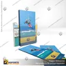 PORTA GRAFICA ACRILICO CON PORTA FOLLETO A6 (10.5*14.8 CMS) MURO HORIZONTAL 2 MM + VENTOSAS, photo 2