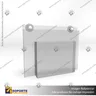 PORTA GRAFICA ACRILICO CON PORTA FOLLETO A6 (10.5*14.8 CMS) MURO HORIZONTAL 2 MM + VENTOSAS, photo 4