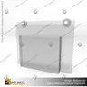 PORTA GRAFICA ACRILICO CON PORTA FOLLETO A6 (10.5*14.8 CMS) MURO HORIZONTAL 2 MM + VENTOSAS, photo 5