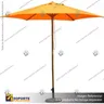 QUITASOL SOMBRILLA DE MADERA DE 4 MTS LONA COLOR NARANJA, photo 1