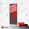 PORTA PENDON ROLLER EURO BASE COLOR ALUMINIO 80*200 CMS (C12), photo 1