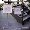 PORTA GRAFICA MARCO CLIP ALUMINIO CON PEDESTAL AJUSTABLE FORMATO A3 (29.7*42 CMS) (C10), photo 3