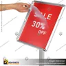 PORTA GRAFICA MARCO CLIP ALUMINIO CON PEDESTAL AJUSTABLE FORMATO A3 (29.7*42 CMS) (C10), photo 5
