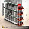 EXHIBIDOR MODULAR PARA PRODUCTOS 20*40 CMS PAYLOADER SISTEMA ENSAMBLE BANDEJA NEGRA, photo 5