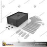 EXHIBIDOR MODULAR PARA PRODUCTOS 40*60 CMS PAYLOADER SISTEMA ENSAMBLE BANDEJA NEGRA, photo 2