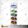 EXHIBIDOR MODULAR PARA PRODUCTOS 40*60 CMS PAYLOADER SISTEMA ENSAMBLE BANDEJA BLANCA (SEMI TRANSPARE, photo 3