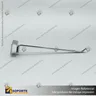 GANCHERA METALICA CROMADA SIMPLE PARA BARRA, photo 2