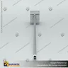 GANCHERA METALICA CROMADA SIMPLE PARA BARRA, photo 3