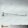 GANCHERA METALICA CROMADA SIMPLE PARA BARRA, photo 4