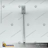 GANCHERA METALICA CROMADA SIMPLE PARA BARRA, photo 5