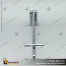 GANCHERA METALICA CROMADA DOBLE PARA BARRA, photo 3