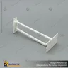 GANCHERA ABS BLANCA DOBLE CON PORTAPRECIO 6 TW6, photo 1
