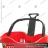 CANASTO PLASTICO CON ASA RETRACTIL Y RUEDAS ROJO GRANDE 45L, photo 2
