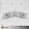 CONECTOR RIEL ENERGIZADO TRIFASICO TIPO L BLANCO, photo 1