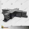 CONECTOR RIEL ENERGIZADO TRIFASICO TIPO X NEGRO, photo 2