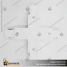 CONECTOR RIEL ENERGIZADO TRIFASICO TIPO X BLANCO, photo 3
