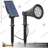 LAMPARA SOLAR S6 7W ESTACA SIMPLE CON PANEL INDEPENDIENTE BLANCO CALIDO, photo 1