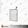 PANEL MENU SLIM BOX COLGANTE NEGRO CON BRAZO TELESCOPICO (600X900), photo 2