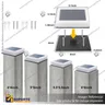 LAMPARA SOLAR S17 2W PILAR POSTE CON PANEL INTEGRADO COLOR 3 EN 1, photo 4