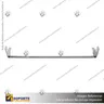MAGNA BARRA DE CARGA OVAL EJE 640 MM RETORNO 7 CM CROMADO, photo 1