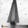 MG20 RIEL MAGNETICO NEGRO TIPO H 72.3X46.9X3000MM, photo 1